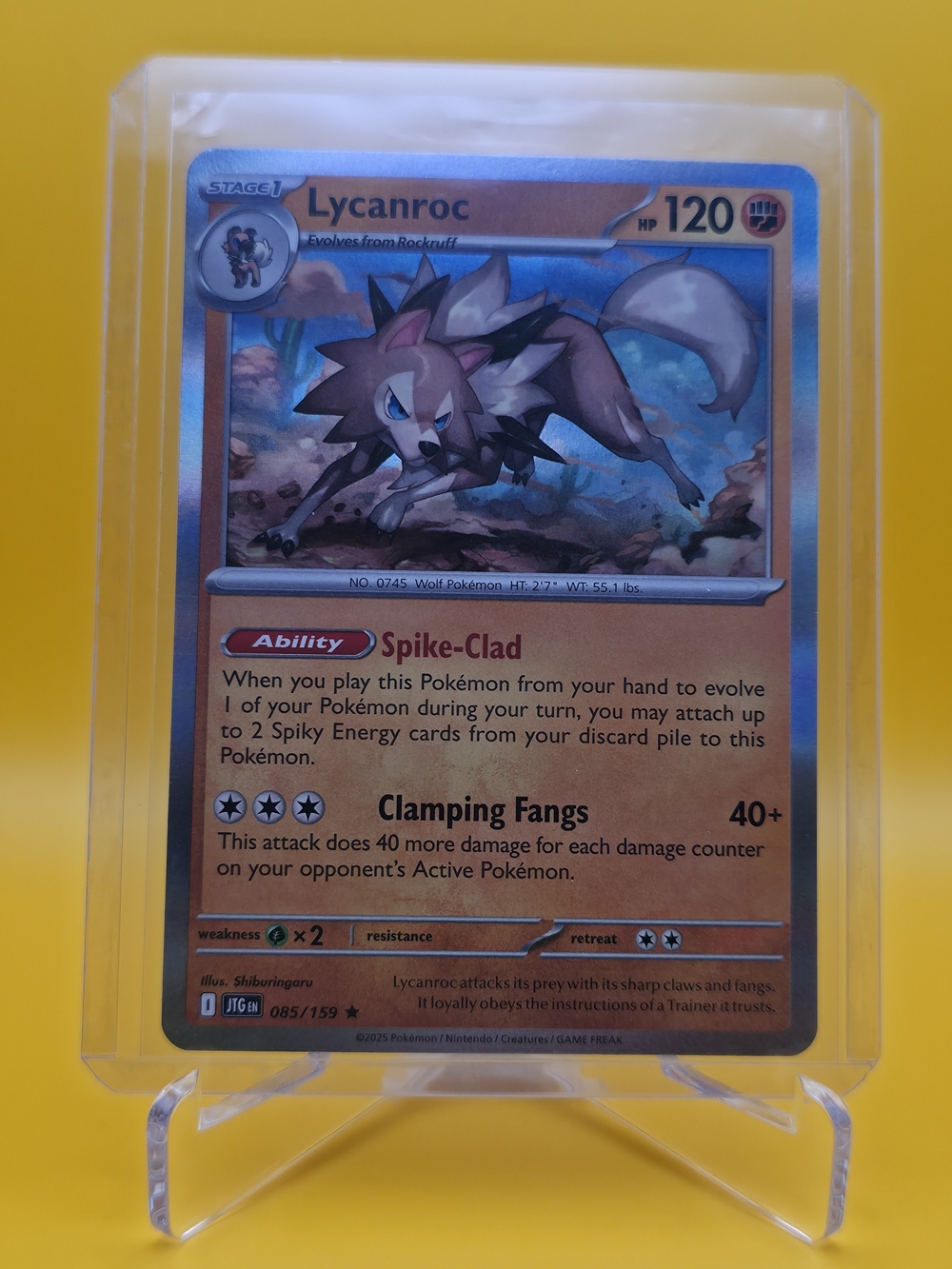 Pokémon TCG - Lycanroc - Journey Together - Rare - 085/159